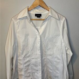 Lace overlay women’s button down